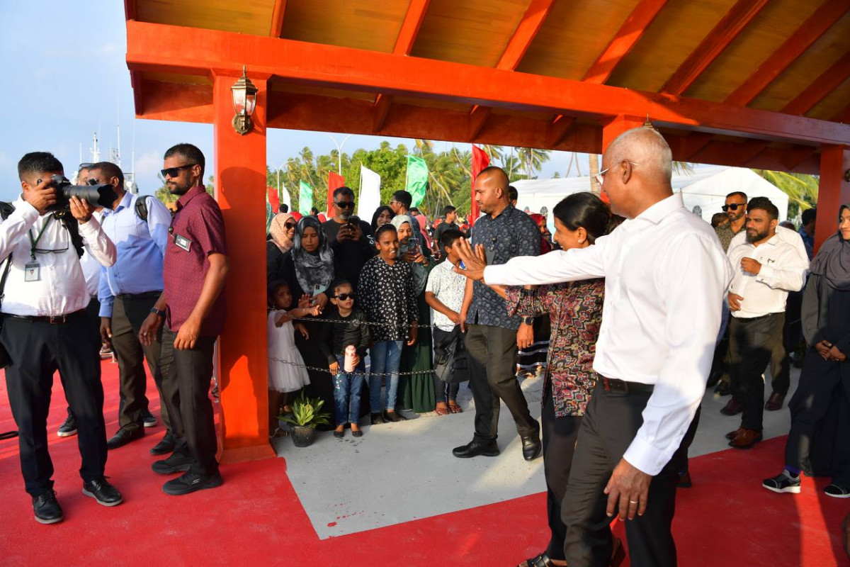 President Ibrahim Mohamed Solih and First Lady Fazna Ahmed concludes trip to Kolhufushi Island