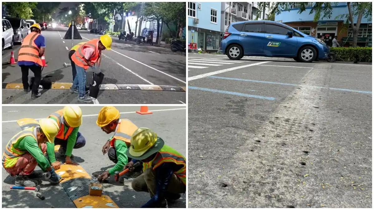 ހުޅުމާލޭގެ މަގުތަކުގައި ހަރުކުރި ސްޕީޑު ބްރޭކަރުތައް ނަގައިފި