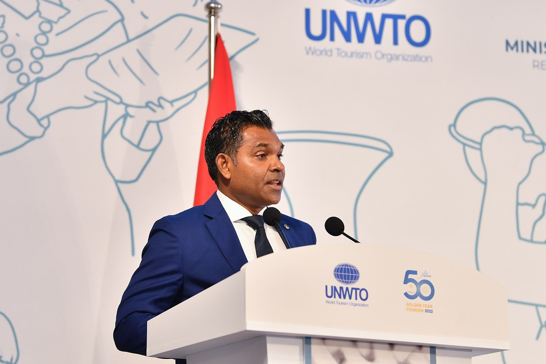 Vice President Faisal Naseem addressing UNWTO
