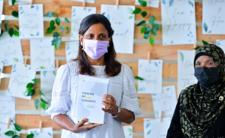First Lady Fazna Ahmed launched "Owning My Thoughts: A Therapeutic Journal"