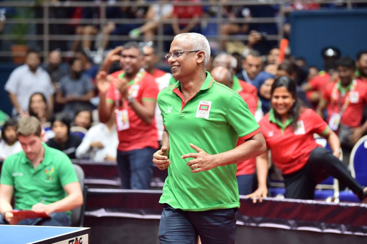 2019 ވަނަ އަހަރު އޮތް އައިއޯއައިޖީގައި ރާއްޖެ އިން ހޯދި ކާމިޔާބީގައި ރައީސް ޞާލިޙު އުފާ ފާޅުކުރައްވަނީ