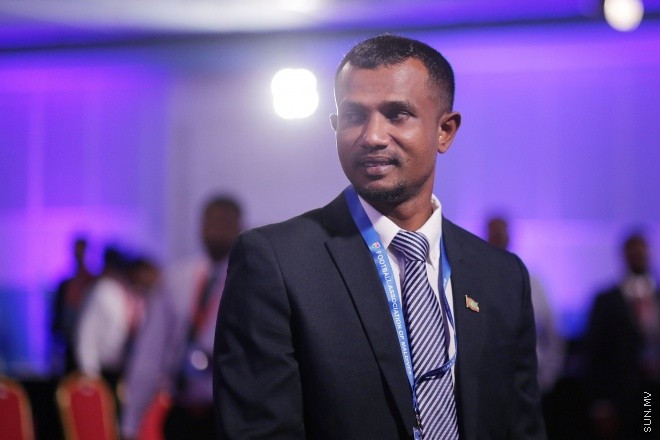 Presidential candidate for the Football Association of Maldives, Ahmed Tariq (Tom) 