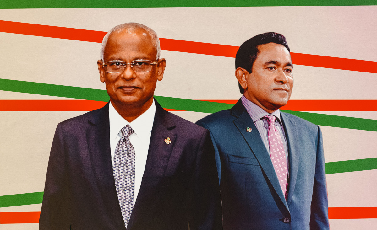 ރައީސުލްޖުމްހޫރިއްޔާ އިބްރާހިމް މުހައްމަދު ސާލިހާއި ކުރީގެ ރައީސް ޔާމީން އަބްދުލް ޤައްޔޫމް
