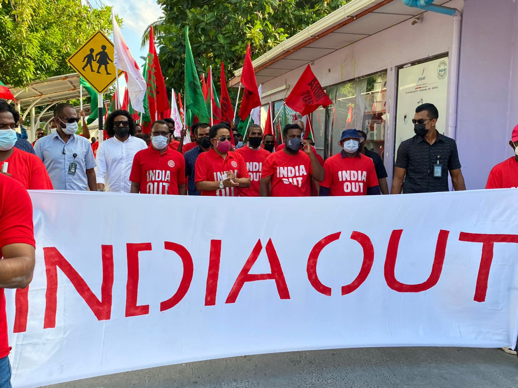 އިންޑިޔާ އައުޓް ކެމްޕެއިންގައި ރައީސް ޔާމީން ށ ފުނަދޫގައި