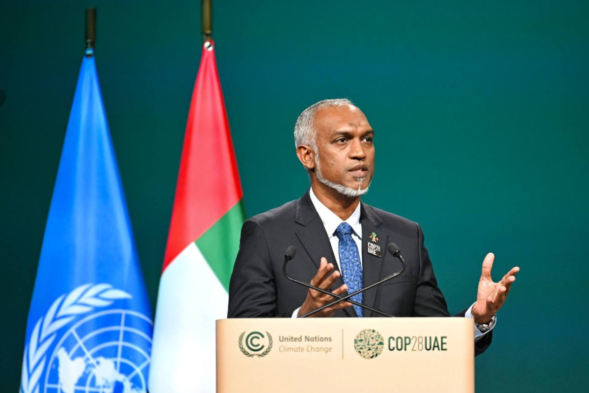 President Muizzu delivering the National Statement at COP28