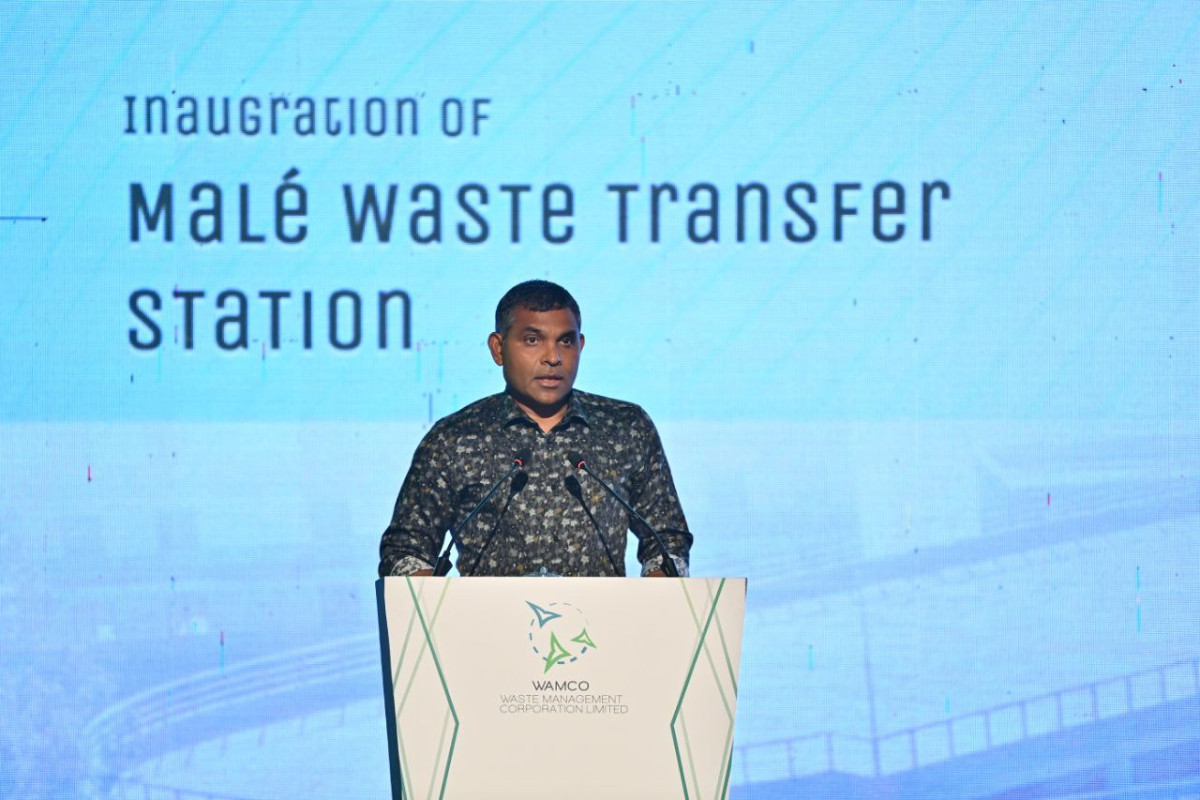 The vice president inaugurated the Malé Waste Transfer Station on Monday