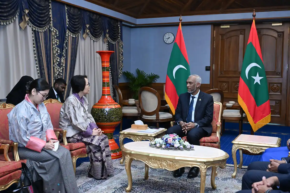 The newly appointed Ambassador of the Kingdom of Bhutan to the Maldives meets with President Muizzu.