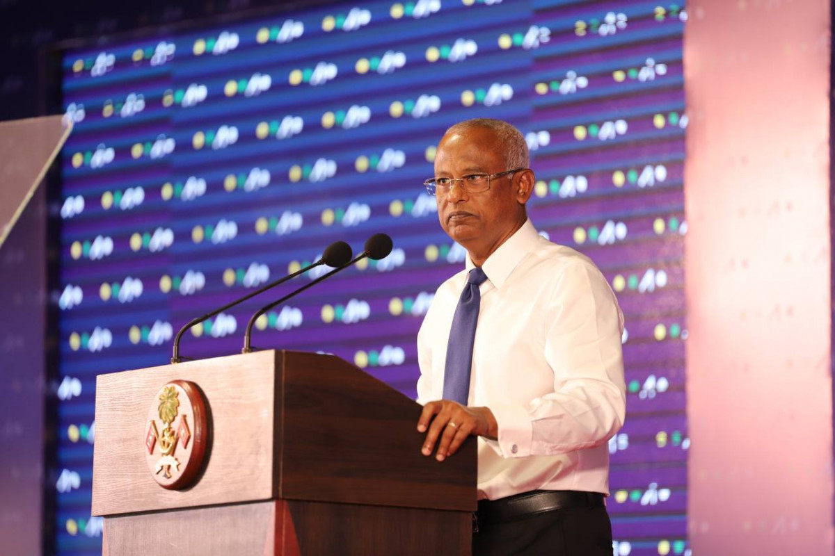 President Ibrahim Mohamed Solih at the opening ceremony of the third Viavathi Raajje Conference