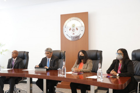 Ministry of Foreign Affairs launched the first Session of Information Series “Promoting Sustainable Economic Growth in Maldives” on Tuesday