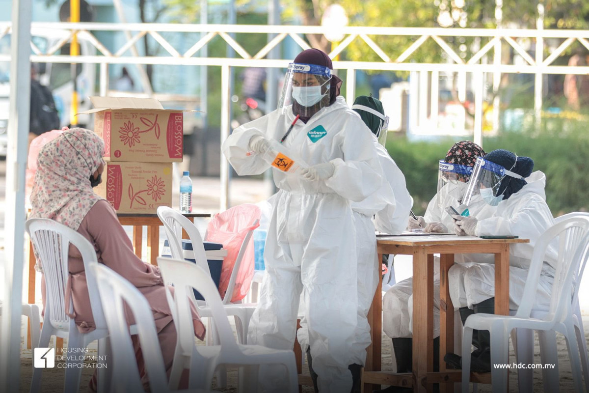 ކޮވިޑް ސާމްޕަލް ނެގުމަށް ހުޅުމާލެ ރުއްގަނޑުގައި ހަދާފައިވާ ތަން