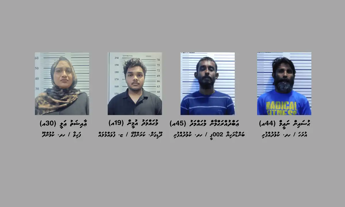 ކައުންޓަރ ނާކޮޓިކްސް އިންޓެލިޖެންސާއި ކުޅުދުއްފުށީ ޕޮލިސް ގުޅިގެން ހިންގި މަސްތުވާތަކެތީގެ ދެ އޮޕަރޭޝަނެއްގައި ހައްޔަރު ކުރި 4 މީހުން
