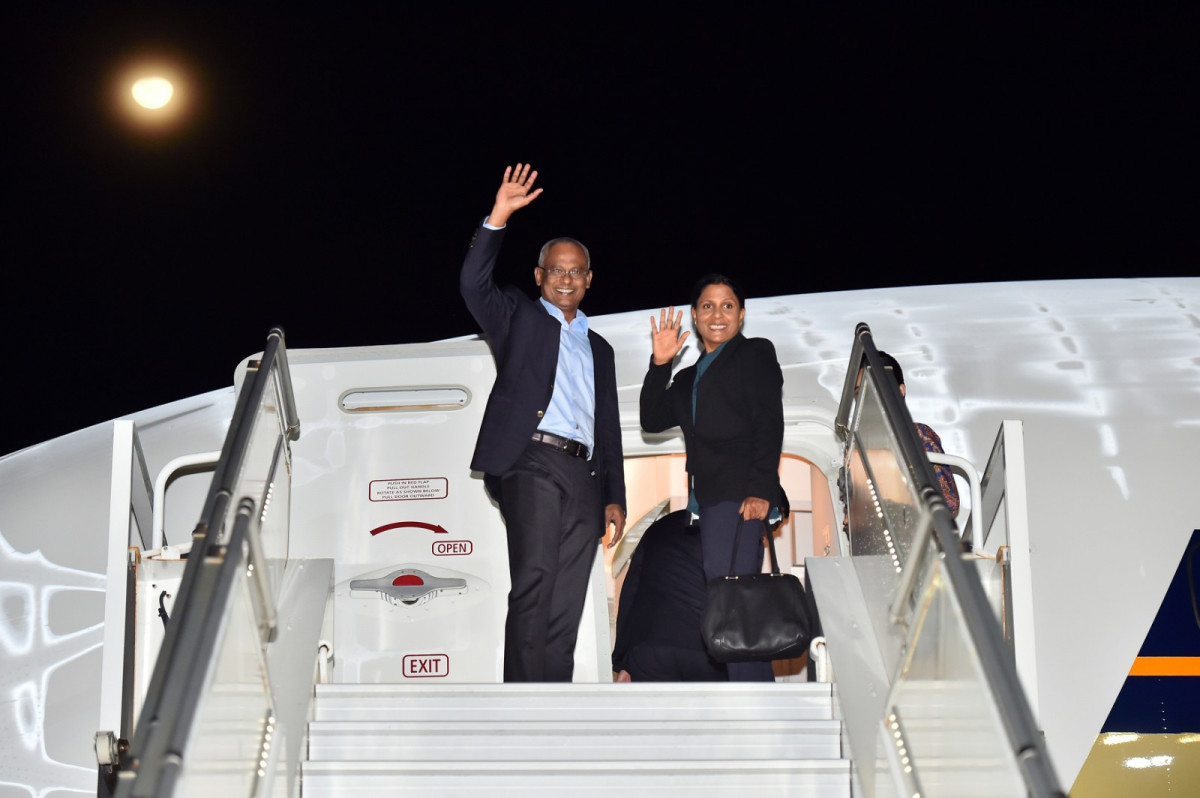 (File photo) The President’s Office said that the first couple left to Lanka on Tuesday