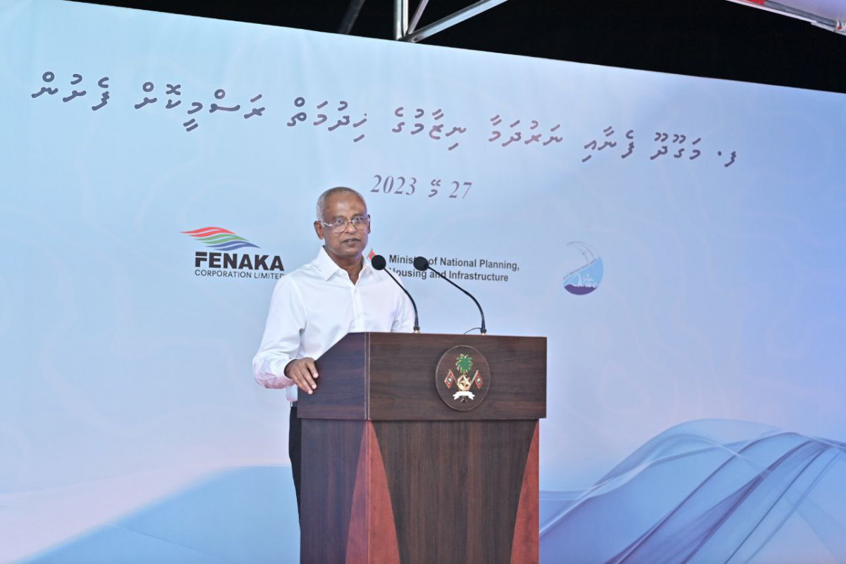 ރައީސުލްޖުމްހޫރިއްޔާ އިބްރާހިމް މުޙައްމަދު ޞާލިހު ފ. މަގޫދޫ ރައްޔިތުންނާ މުޚާތަބު ކުރައްވައި ވާހަކަފުޅުދައްކަވަނީ