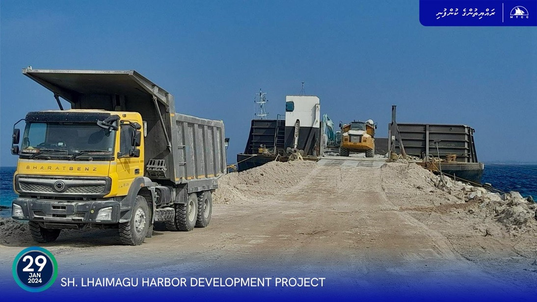 The Sh. Lhaimagu harbor development project is well underway