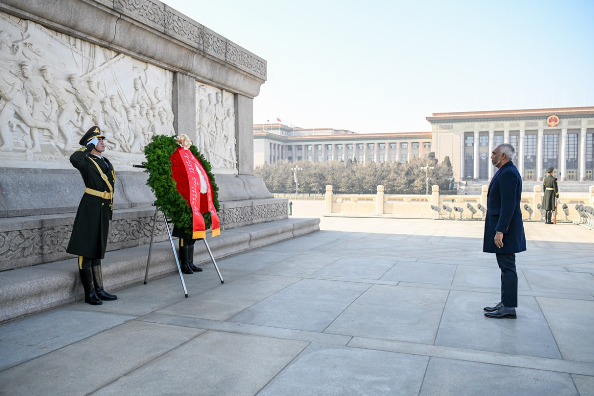 The President and First Lady of Maldives attended the Wreath Laying Ceremony on Thursday