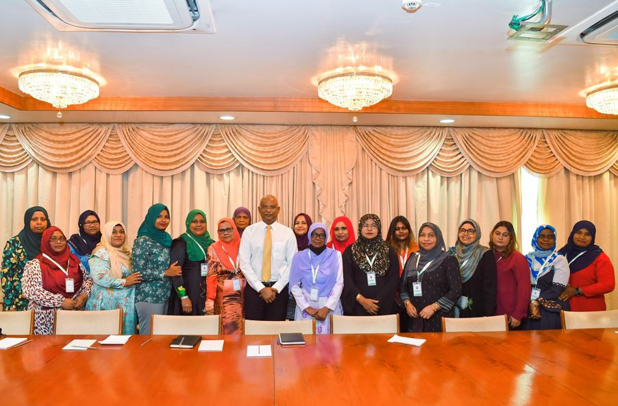 President Solih met with members of the Malé City WDC on Thursday