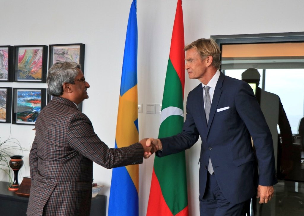 Swedish Ambassador pays a farewell call on State Minister Khaleel