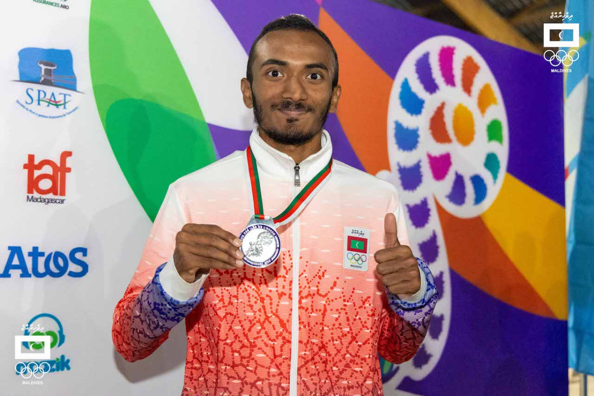 ރިހި މެޑަލް ހޯދި މުޙައްމަދު ޝައްފާން އިސްމާއީލް: ފޮޓޯ- ސުއާދު އަބުދުއްސައްތާރު/އެމްއޯސީ