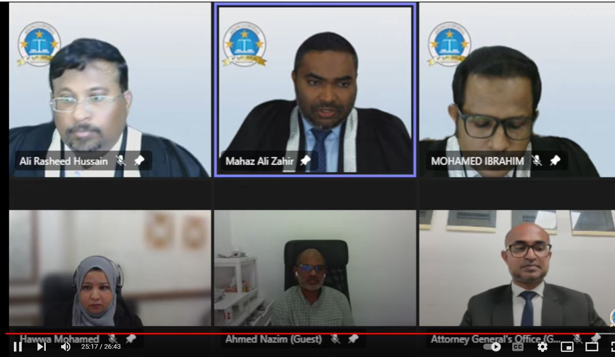 ނާޒިމް ސުޕްރީމް ކޯޓަށް ހުށަހެޅުއްވި މައްސަލައިގެ އަޑުއެހުމުގެ ތެރެއިން