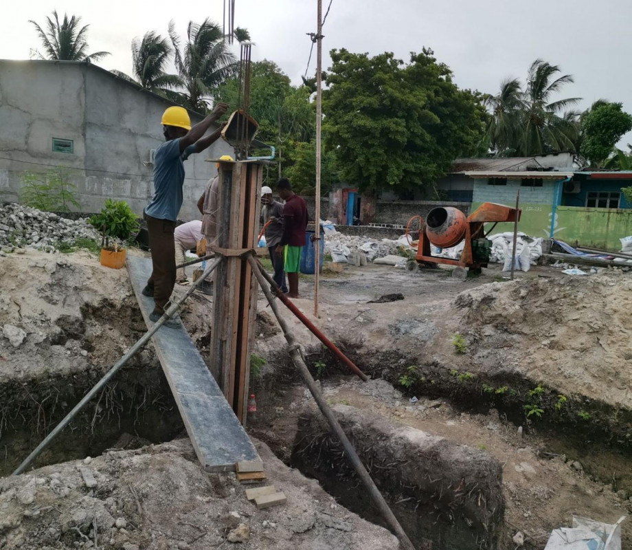 ހަންޏާމީދޫ އާރް.އޯ ފެސިލިޓީ ބިލްޑިންގ އިމާރާތް ކުރުމުގެ މަސައްކަތް ކުރިއަށްދަނީ