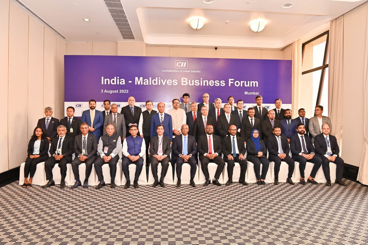 އިންޑިއާ–މޯލްޑިވްސް ބިޒްނަސް ފޯރަމްގައި ރައީސުލްޖުމްހޫރިއްޔާ އިބްރާހީމް މުހައްމަދު ސޯލިހު ބައިވެރިވެވަޑައިގަތުން