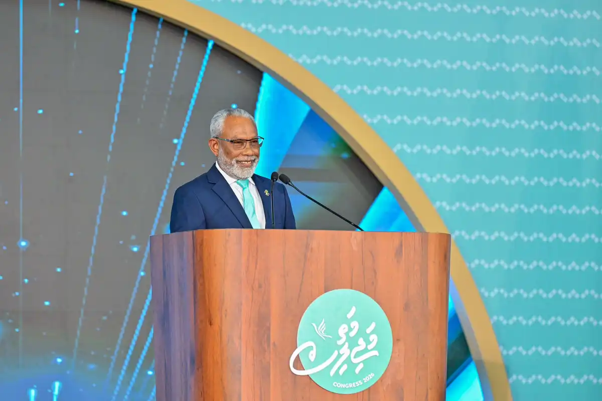 ވެރިކަންކުރާ ޕީޕަލްސް ނޭޝަނަލް ކޮންގްރެސް (ޕީއެންސީ) ގެ ކޮންގްރެސް ހުޅުވުމަށް އަންގާރަ ދުވަހުގެރޭ ބޭއްވި ރަސްމިއްޔާތުގައި މަޖިލީހުގެ ރައީސް އަބްދުއްރަހީމް އަބްދުالله ވާހަކަފުޅު ދައްކަވަނީ