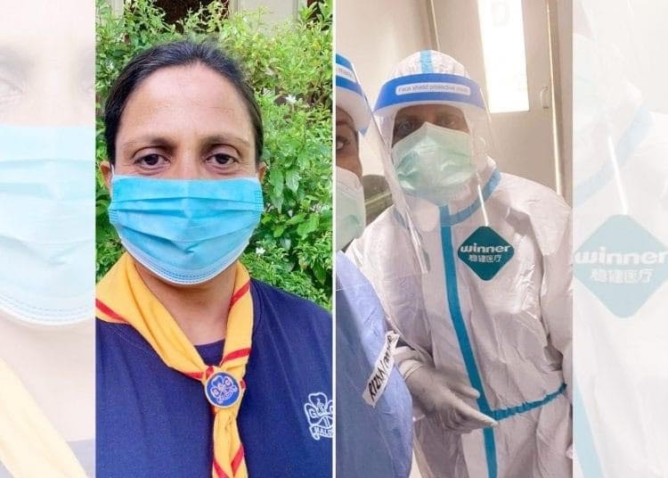 First Lady Fazna Ahmed registered as a citizen volunteer at HMF on Sunday, and echoed the call of health workers requesting volunteers amid a human resource shortage in caring for Covid-19 patients