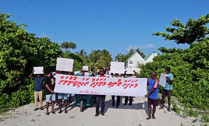 Residents of the island protested against the decision to allocate land for city hotel development on the island