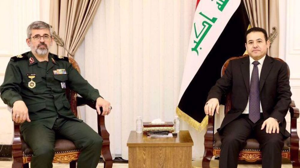 އިރާގުގެ ނޭޝަނަލް ސެކިއުރިޓީ އެޑްވައިޒަރ ގާސިމް އަލް-އަރާޖީ އާއި އީރާނުގެ އަސްކަރިއްޔާގެ ފަރާތުން ބަޣްދާދަށް ކަނޑައަޅާފައިހުންނަ މޭޖަރ ޖެނެރަލް މަޖީދު ޤަލީޕޫރާ