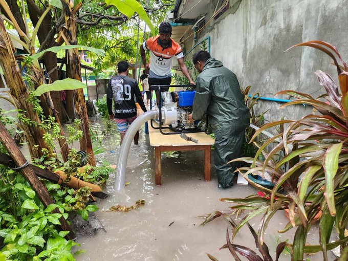 ދ.މީދޫއަށް ބޯކޮށް ވާރޭވެހި ފެން ބޮޑުވެގެން އެހީތެރިކަން ފޯރުކޮށްދިނުމުގައި އެމްއެންޑީއެފް އިން ހަރަކާތްތެރިވަނީ