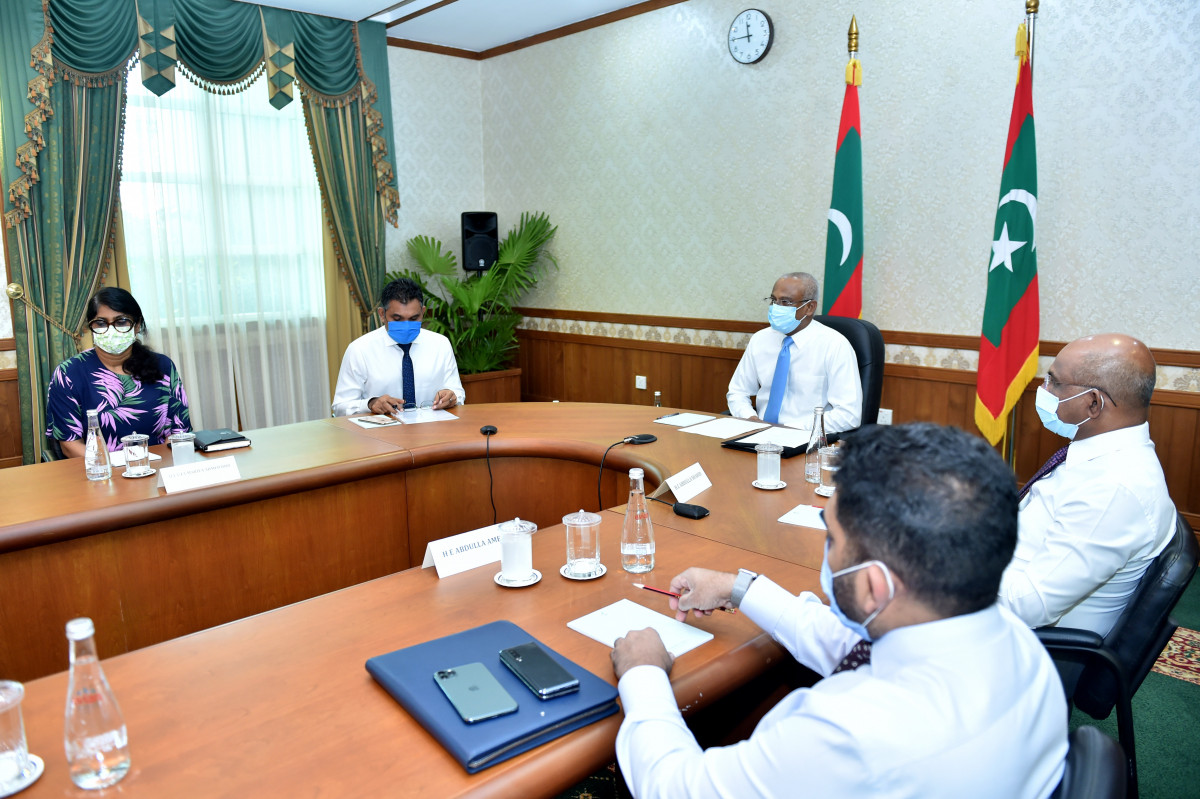 ރާއްޖޭގެ ބޯޑަރު ހުޅުވާލުމުގެ ކުރިން ވާންޖެހޭ ތައްޔާރީތަކާ ބެހޭގޮތުން ރައީސުލްޖުމްހޫރިއްޔާ އކަމާބެހޭ ފަރާތްތަކާއި މަޝްވަރާކުރެއްވުން -- ފޮޓޯ: ރައީސް އޮފީސް