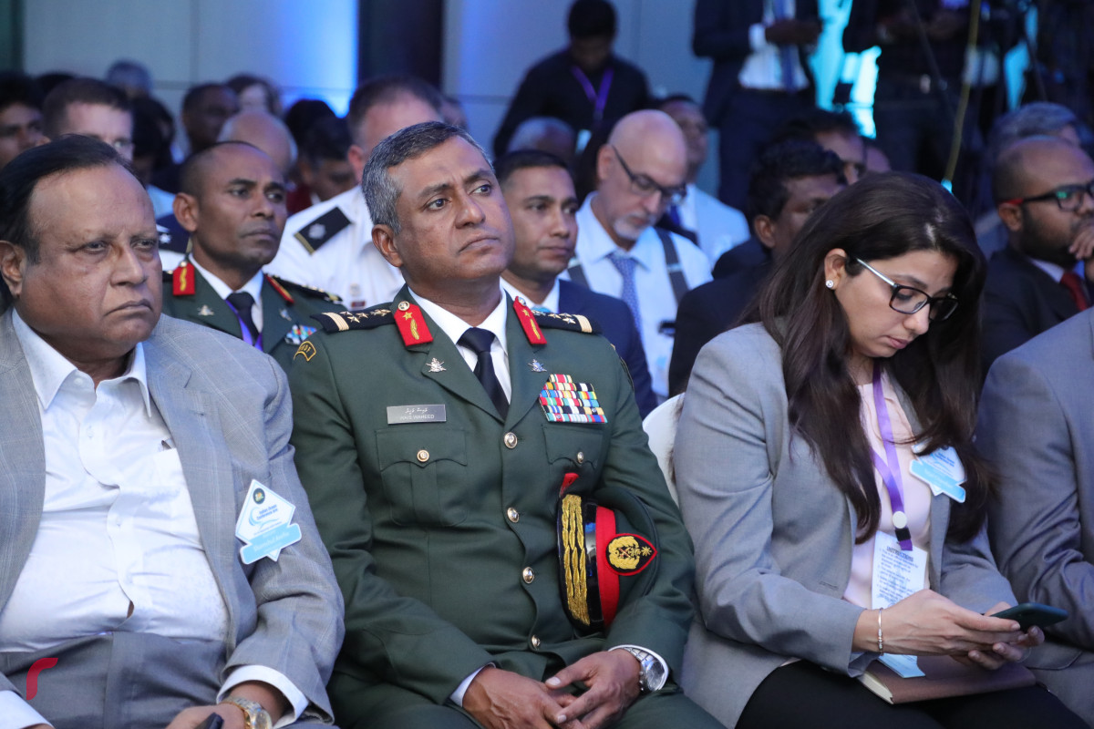 03 ސެޕްޓެމްބަރ 2019 | 4 ވަނަ ސައުތް އޭޝިއަން ކޮންފަރެންސް ފެށުމުގެ ގޮތުން ޕެރެޑައިޒް އައިލެންޑް ރިސޯޓުގައި ބޭއްވި ޖަލްސާގެ ތެރެއިން -- ފޮޓޯ: ޝުއައިބް މުހައްމަދު