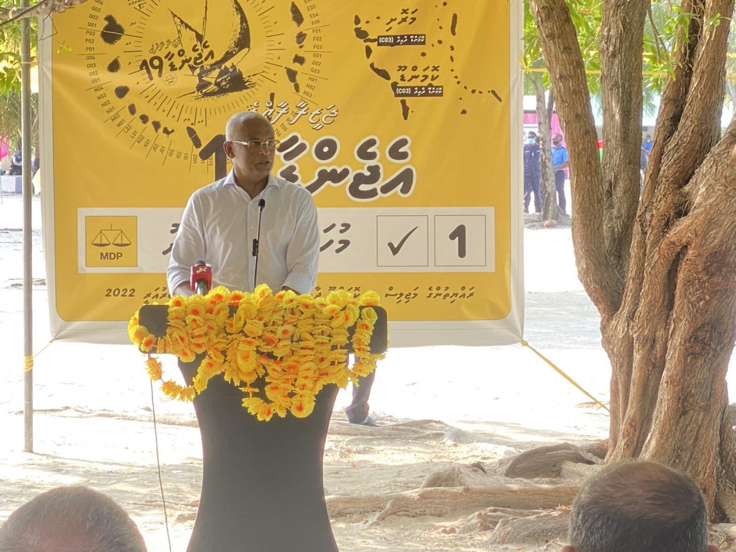 ށ. މަރޮއްޓަށް ރައީސް ސާލިހު ވަޑައިގެން ވާހަކަފުޅު ދައްކަވަނީ