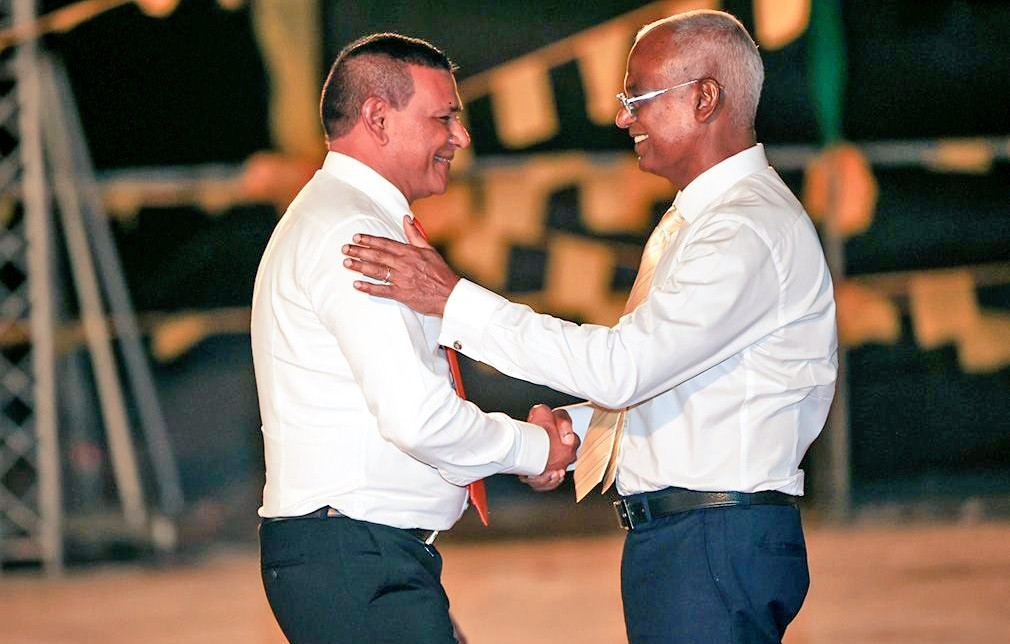 ރައީސުލްޖުމްހޫރިއްޔާ އިބްރާހީމް މުހައްމަދު ޞާލިހު އާއި އެމްޑީއޭގެ ލީޑަރ އަހުމަދު ސިޔާމް މުހައްމަދު