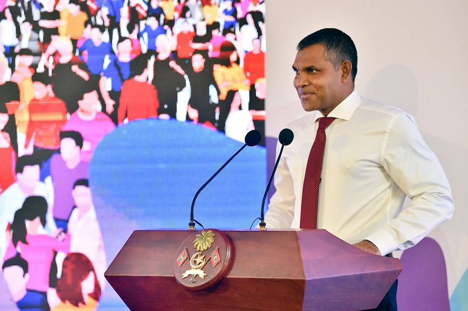 އަންގާރަ ދުވަހުގެ ރަސްމިއްޔާތުގައި ރައީސުލްޖުމްހޫރިއްޔާގެ ނައިބު ފައިޞަލް ނަޞީމް ވާހަކަފުޅޫ ދައްކަވަނީ - ފޮޓޯ: ރައީސް އޮފީސް