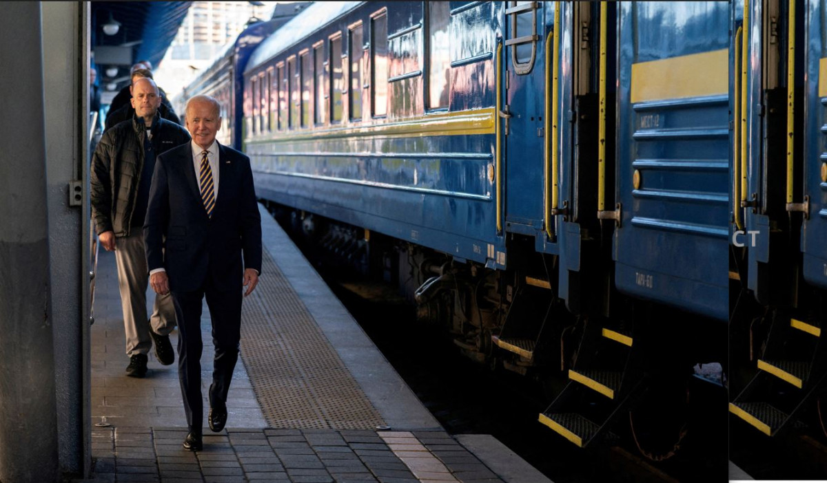 އެމެރިކާގެ ރައީސް ޖޯ ބައިޑެން ޔޫކްރެއިންގެ ކީވްއަށް ވަޑައިގެންނެވުން