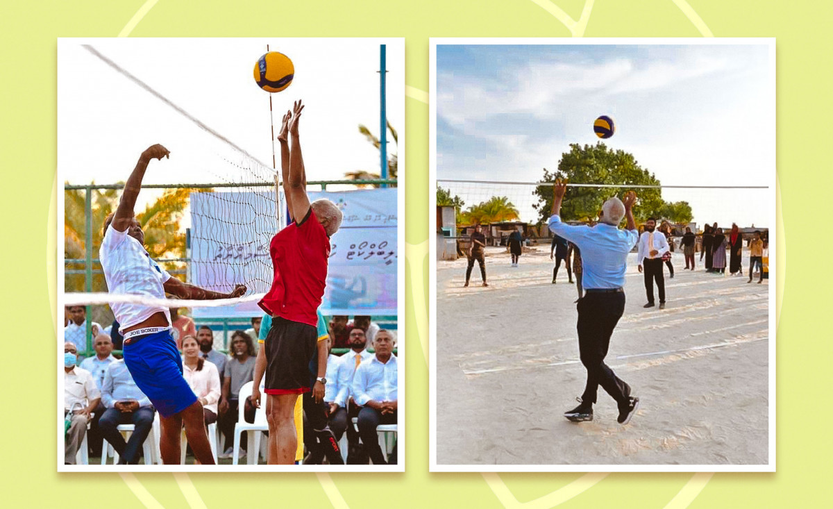 ރައީސުލްޖުމްހޫރިއްޔާ އިބްރާހީމް މުހައްމަދު ސޯލިހް ވޮލީކުޅުއްވަނީ