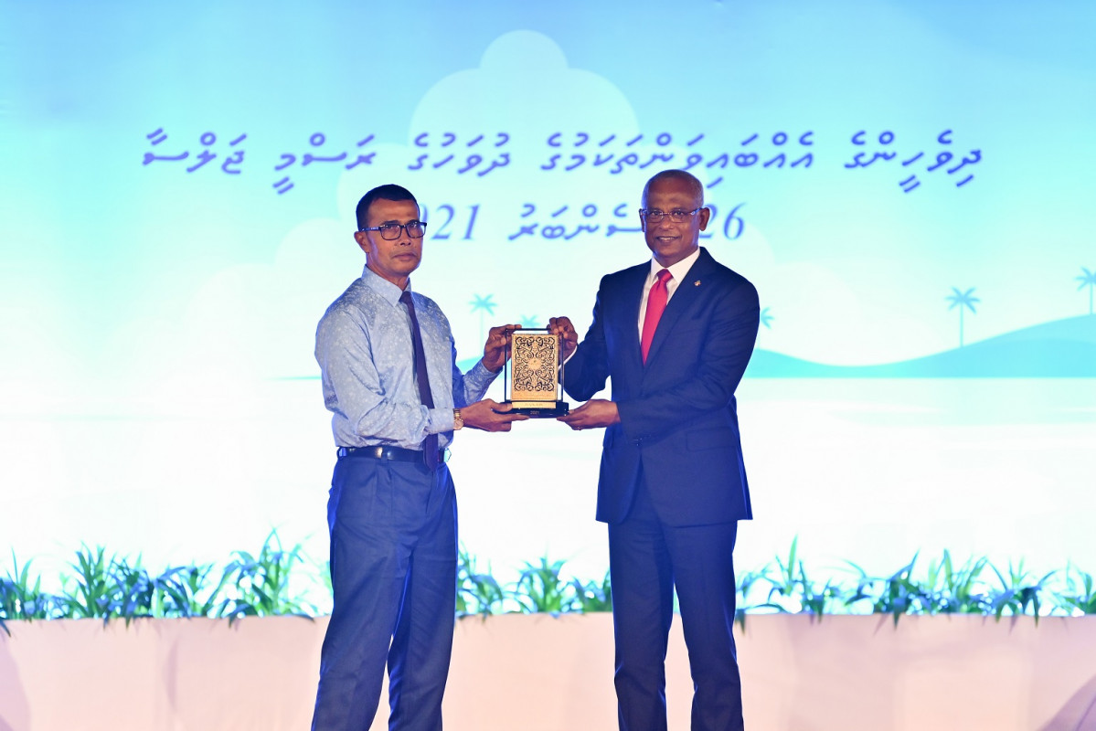 Ibrahim Rauf received a National Award for Public Service on 26 December 2021, at the official reception held to celebrate National Unity Day