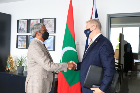 The Australian High Commissioner to the Maldives paid a farewell call on the Minister of State for Foreign Affairs, Ahmed Khaleel