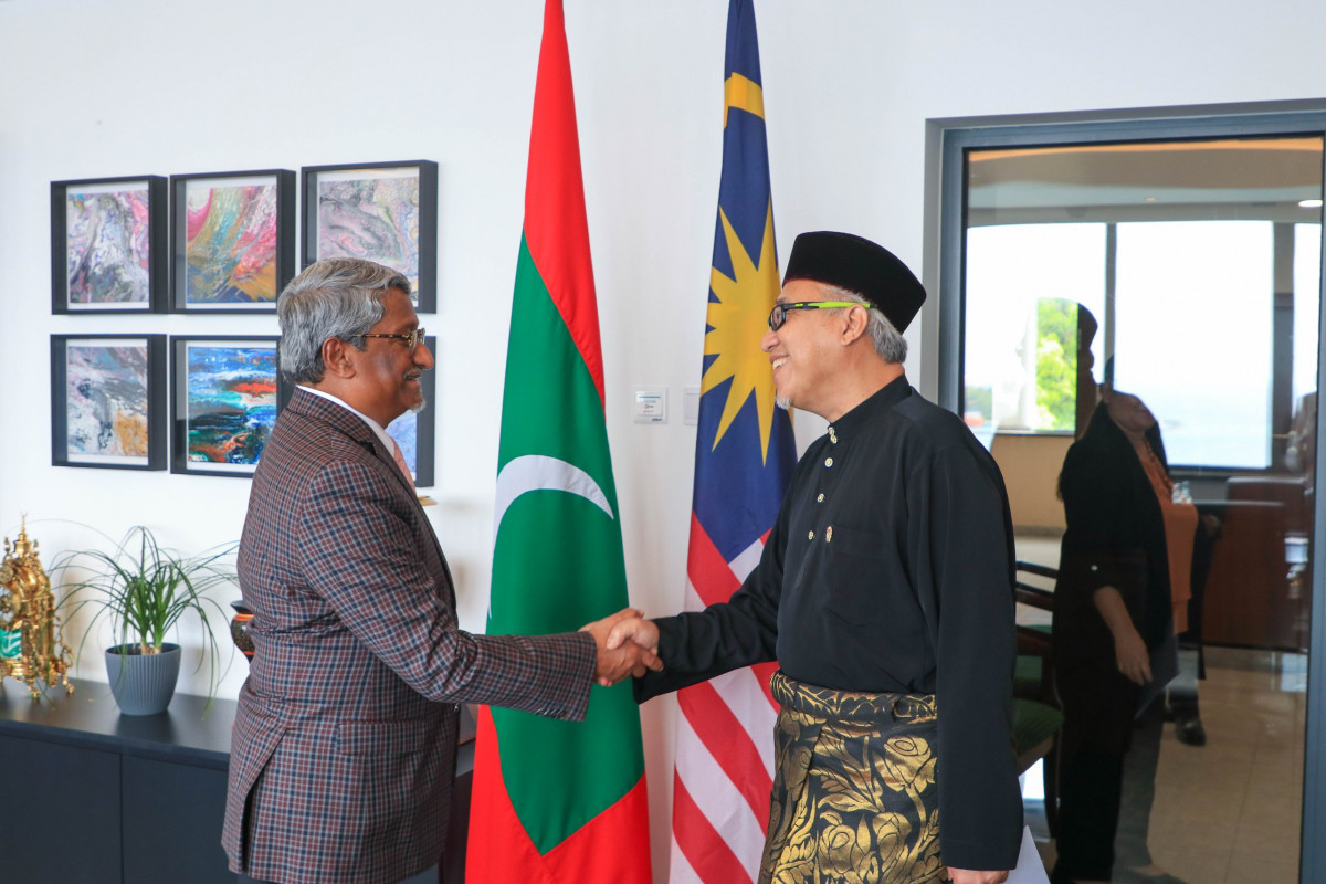 Non-Resident High Commissioner of Malaysia Badli Hisham bin Adam and Minister of State for Foreign Affairs, Ahmed Khaleel