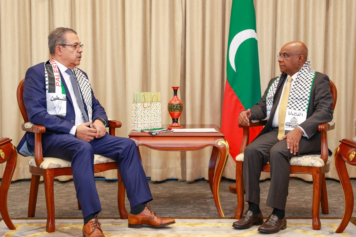 FM Shahid met the newly appointed Honorary Consul of Palestine in Maldives on Thursday