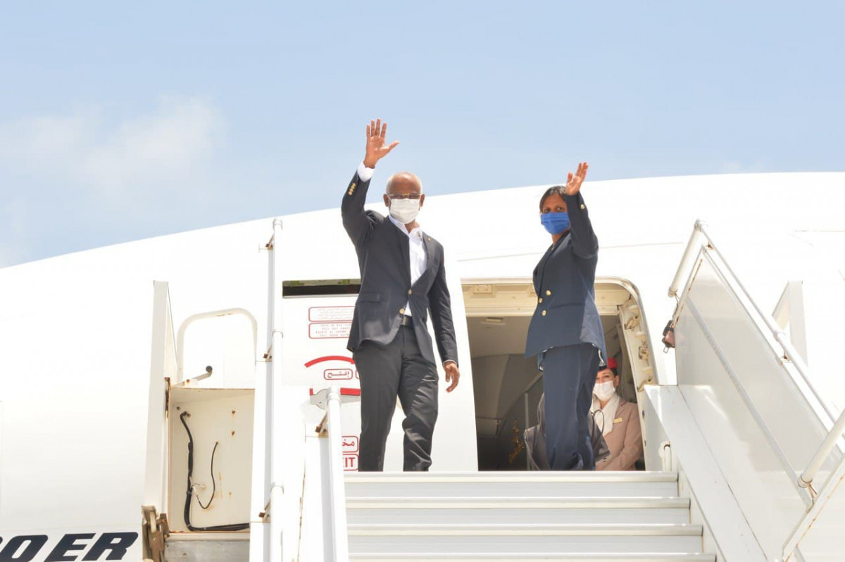 President Solih and First Lady Fazna Ahmed 