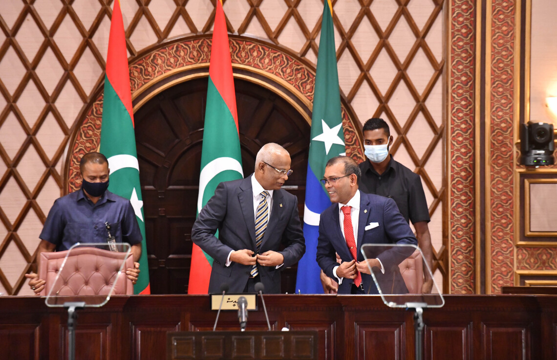 މިދިޔަ އަހަރުގެ ރިޔާސީ ބަޔާން އިއްވުމަށް ބޭއްވި ޖަލްސާގައި ދެ ރައީސުން