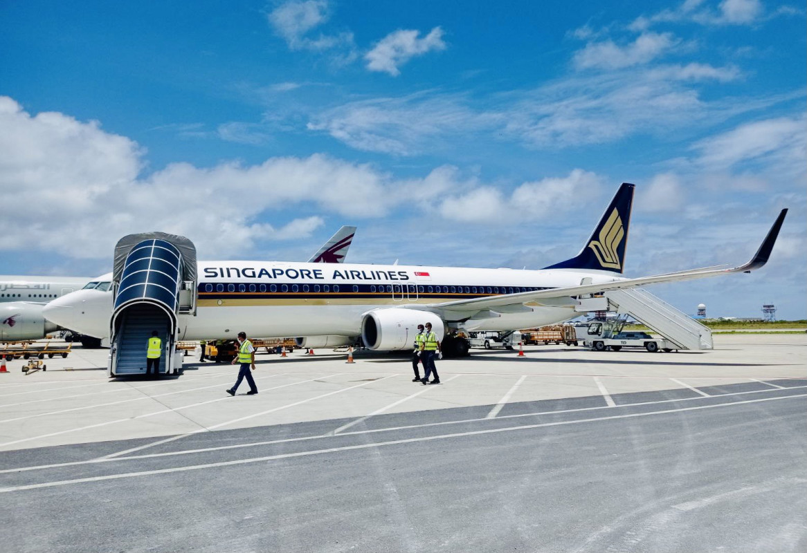 ސިންގަޕޯ އެއަރލައިންގެ ފްލައިޓެއް ވީއައިއޭ ގައި