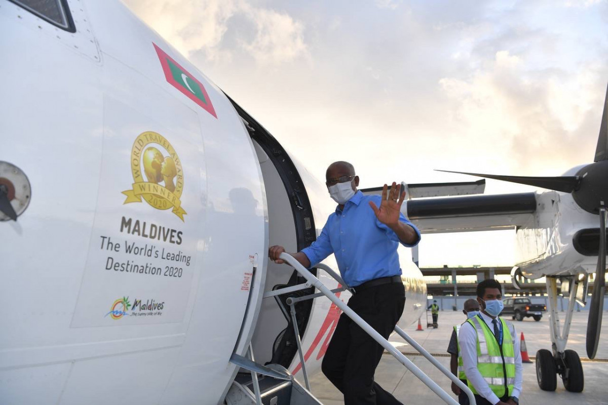President Solih departs on seven-island tour of Thaa atoll