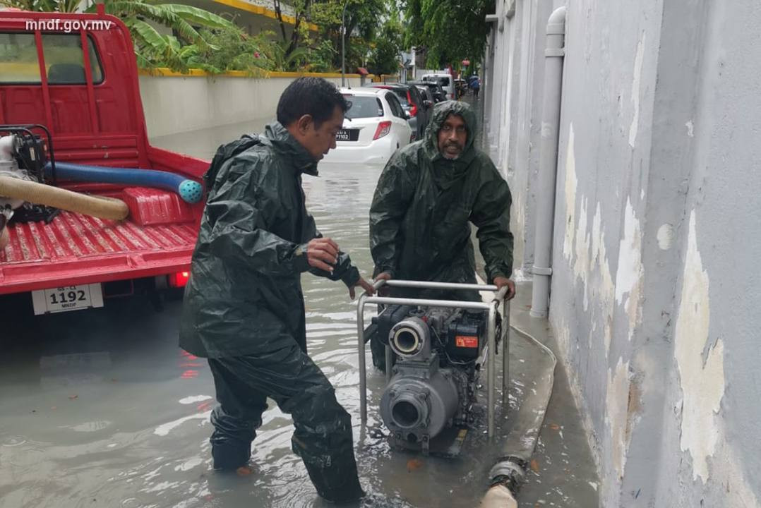 މާލޭގައި ފެންބޮޑުވެފައި