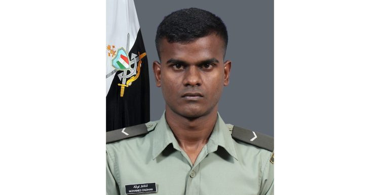 The deceased officer has been identified as Lance Corporal Mohamed Zaidhan, 23