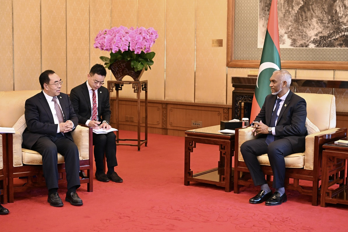 The President of BUCG International - Beijing Urban Construction Group paid a courtesy call on Muizzu on Thursday