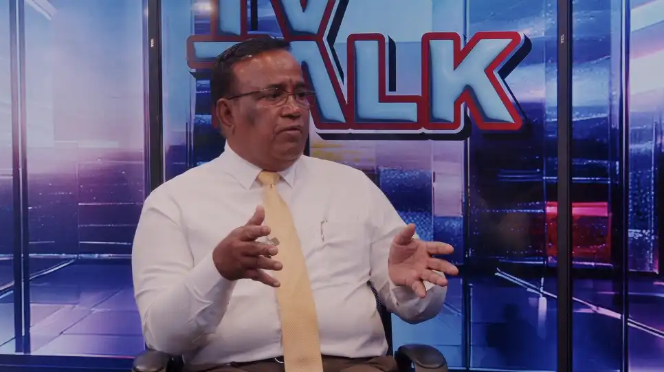 Member of Parliament for the Hanimaadhoo constituency, Abdul Ghafoor Moosa, speaking during a program on RaajjeTV.