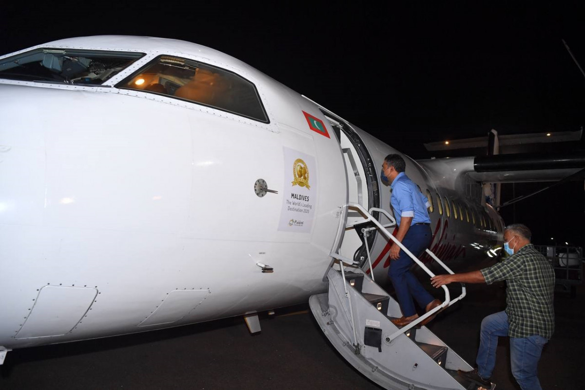 ރައީސުލްޖުމްހޫރިއްޔާގެ ނައިބު ފުވައްމުލަކު ސިޓީއަށް ކުރެއްވި ދެ ދުވަހުގެ ދަތުރުފުޅު ނިންމަވާލައްވައި މާލެ ވަޑައިގެންނެވުން